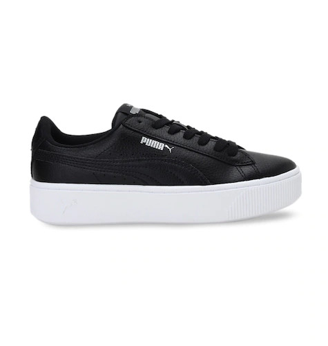 Women Black Vikky Stacked L Sneakers | mytrendztoday